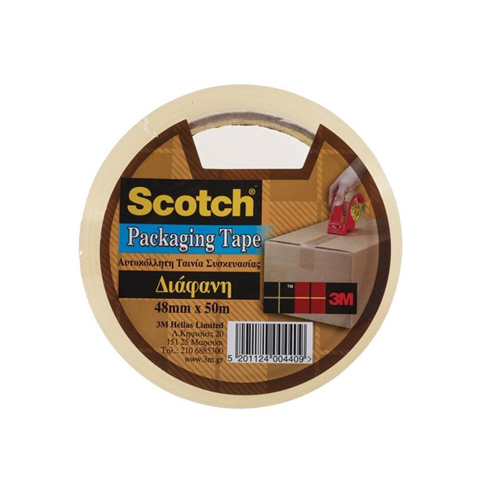 Ταινία Συσκευασίας PP 3M 48 mm x 50 m (Διάφανη) (MMM4305T)