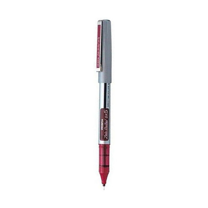 Zebra DX5 Zebroller SILVER RollerPen 0,5mm Red (ZB-16073Z) (ZEBZB-16073Z)
