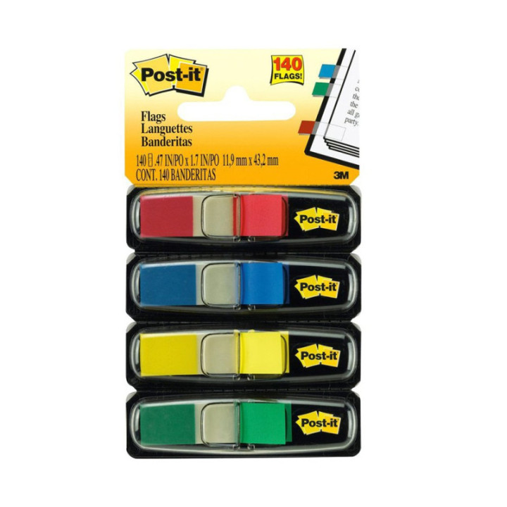 Σελιδοδείκτες 3M Post-It Βέλη 12 x 44 mm (Σετ 4 Χρωμάτων) (684ARR4)