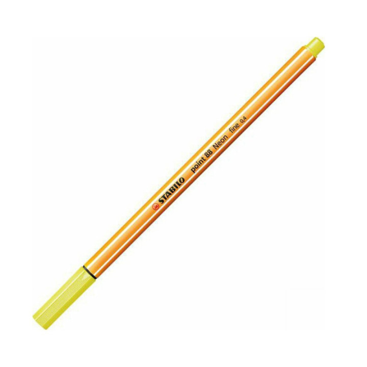 Μαρκαδόρος Σχεδίου STABILO Point 88 0.4 mm (Neon Yellow) (88/024)