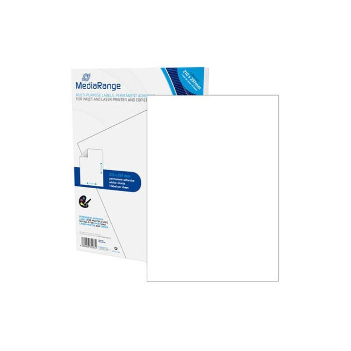 MediaRange Ετικέτες Γενικής Χρήσης 210χ297mm. Λευκές (50 Pack) (MRINK140)