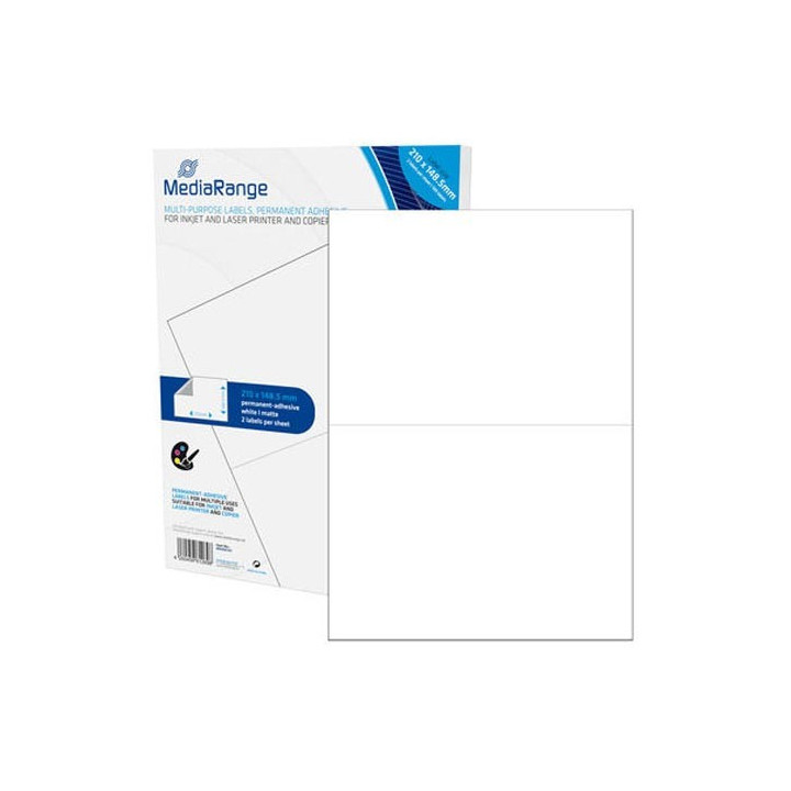 MediaRange Ετικέτες Γενικής Χρήσης 210χ148.5mm. Λευκές (100 Pack) (MRINK141)