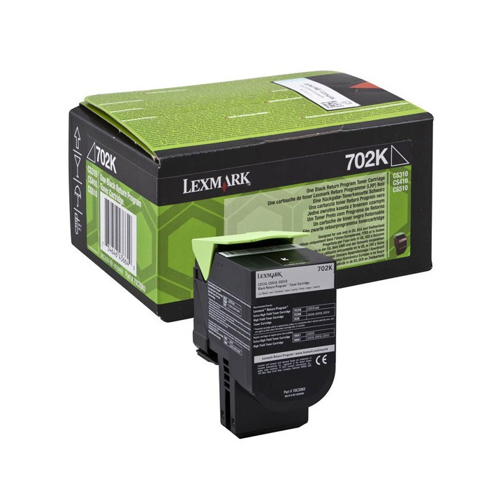 LEXMARK CS310/410/510 BLK TONER CRTR SC (702K) RETURN 1k (70C20K0) (LEX70C20K0)