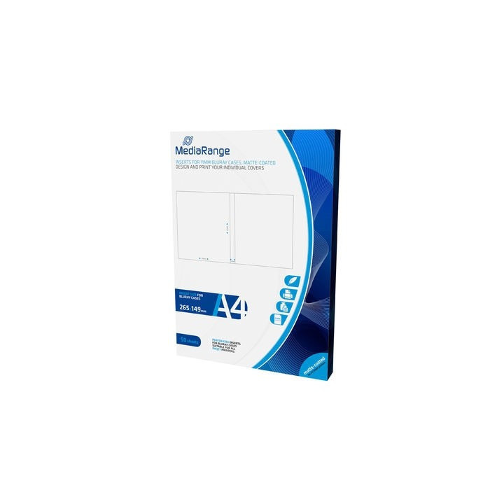 MediaRange Inserts for 11mm Bluray Cases Matte (50 Pack) (MRINK123)