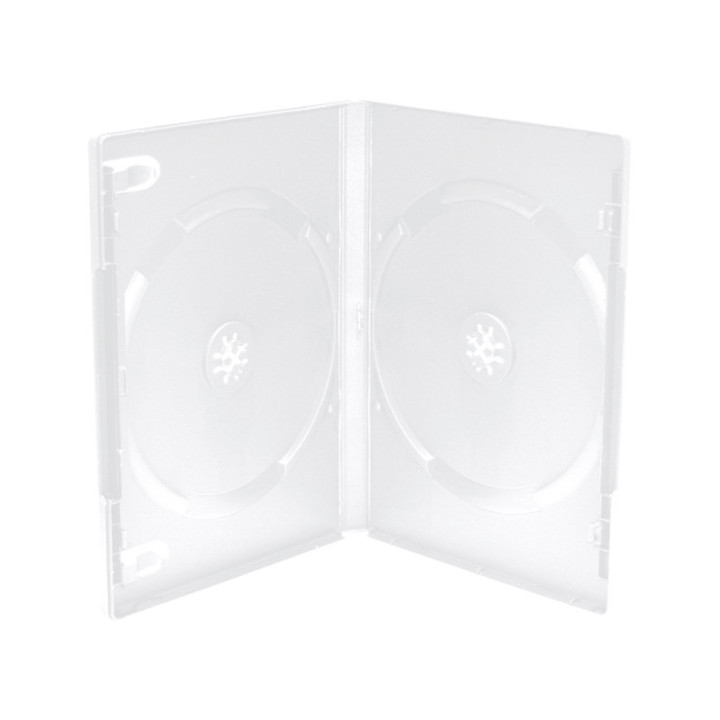 MediaRange DVD Case  for 2 Discs 14mm machine packing grade Frosted/Transparent (MRBOX26-M)